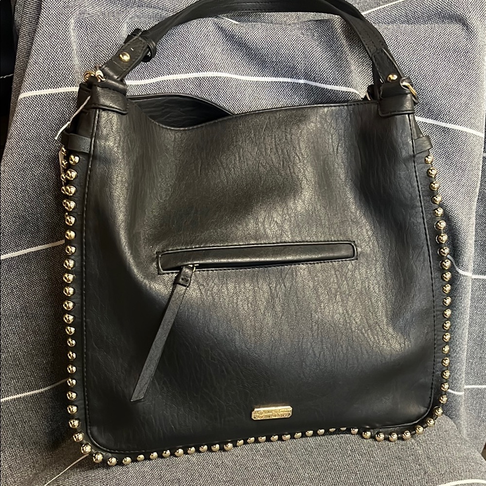 Jessica Simpson Black Hobo Bag with Stud Accents